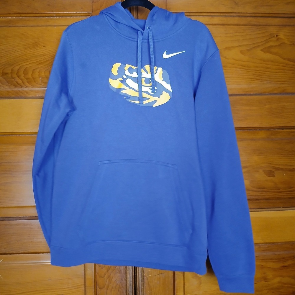 NWT Nike LSU Tigers Club Fleece Hoodie Purple Men's Medium‎ CK2621-547 Football
